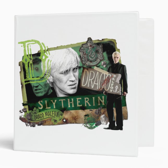 Draco Malfoy Collage 1 3 Ring Binder (Front/Inside)