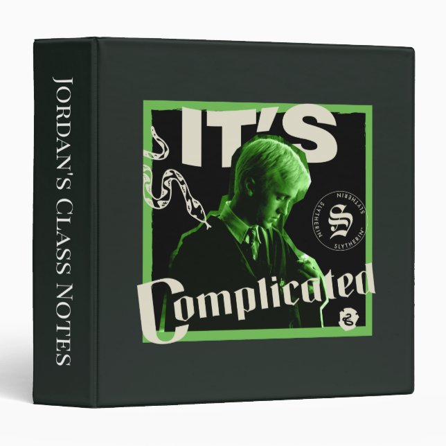 Draco Malfoy - "It's Complicated" 3 Ring Binder (Front/Spine)