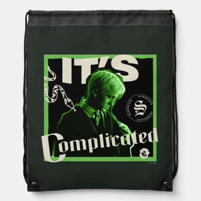 Draco Malfoy - "It's Complicated" Drawstring Bag (Front)