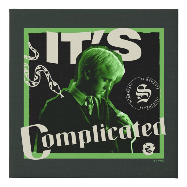 Draco Malfoy - "It's Complicated" Faux Canvas Print (Front)