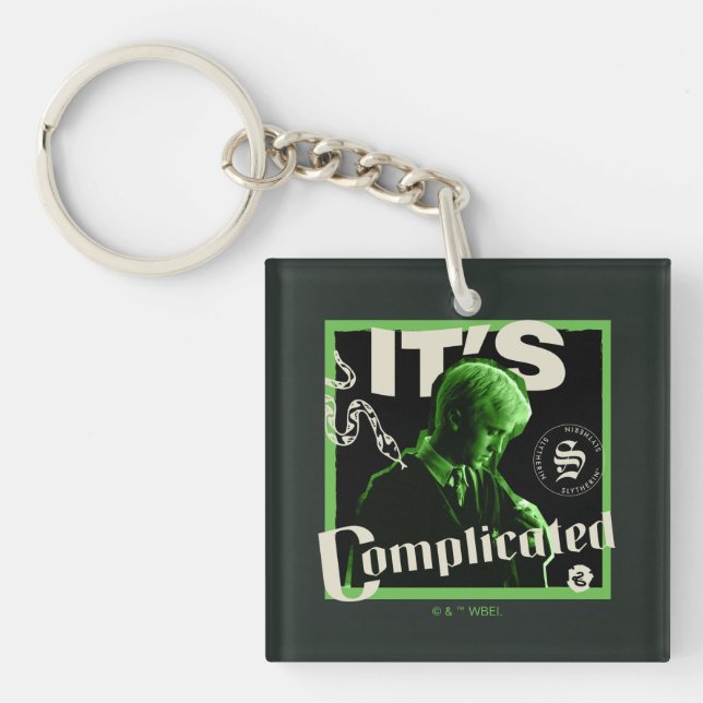 Draco Malfoy - "It's Complicated" Keychain (Front)
