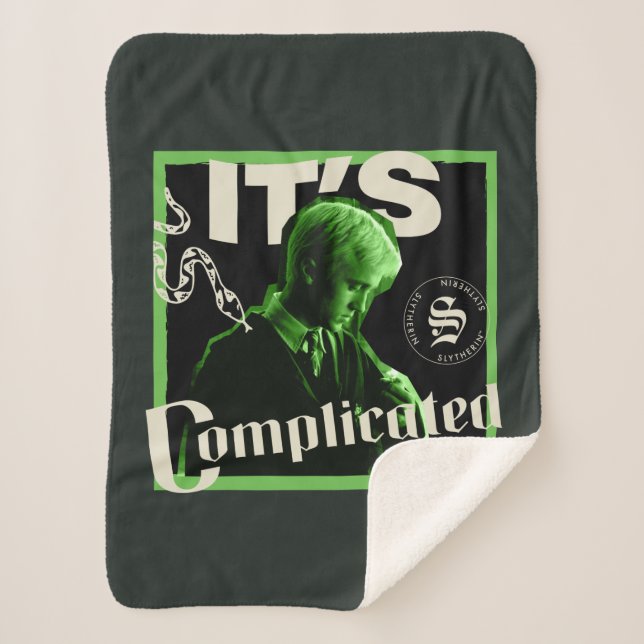 Draco Malfoy - "It's Complicated" Sherpa Blanket (Front)