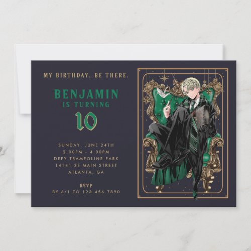 Draco Malfoy Slytherin Birthday Invitation
