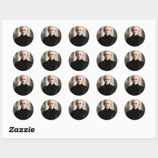 Draco Malfoy Straight On Classic Round Sticker Zazzle 3945