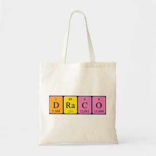 Draco periodic table name tote bag