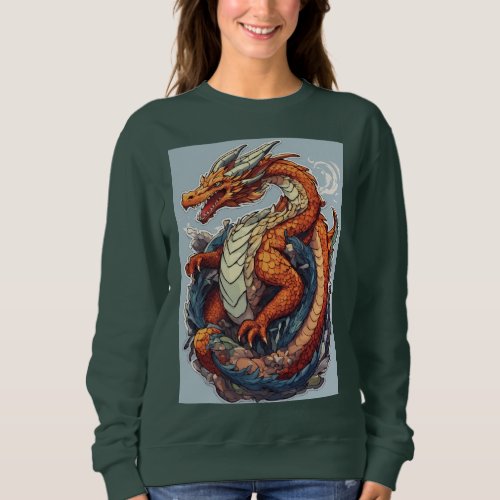 DracoBlaze Ignite Your Style with Dragon_Inspire Sweatshirt