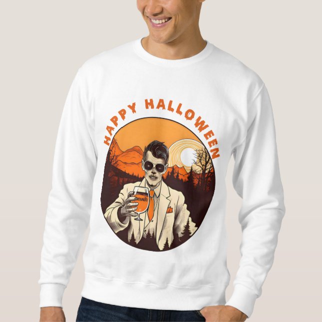 Dracola's Spooky, Halloween, Beer Cheers  Sweatshirt (Front)