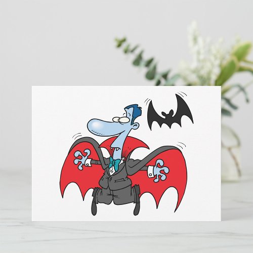 Dracula And A Bat Invitations