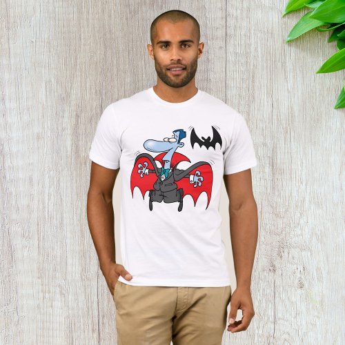 Dracula And A Bat Mens T_Shirt
