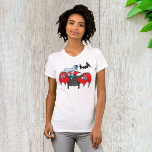 Dracula And A Bat Womens T-Shirt