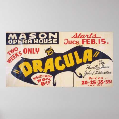Dracula by Hamilton Deane Poster