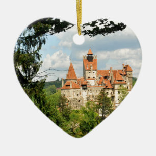 Dracula Castle in Transylvania, Romania Ceramic Ornament