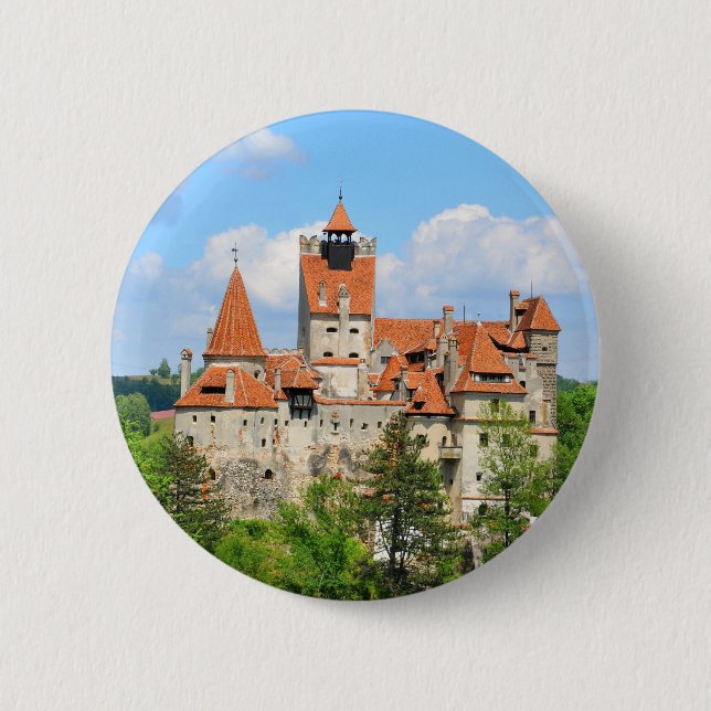 Dracula Castle in Transylvania, Romania Pinback Button (Front)