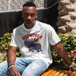 Dracula Cat Cartoon T-Shirt