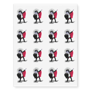Dracula Dab Halloween Funny Temporary Tattoos
