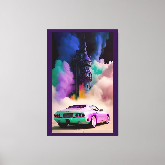 Dracula Drives a Sports Car - Ken Gage Art Canvas Print (Front)