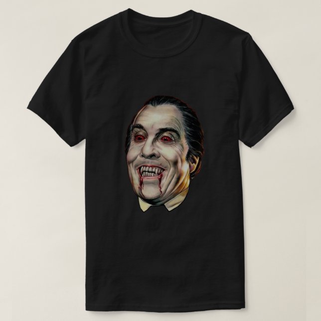 Dracula Face Christopher Lee Classic T-Shirt (Design Front)