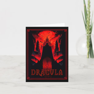 Dracula Gothic Horror Vampire Art -halloween Vampi Card