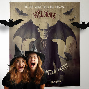 Dracula Halloween Photo Booth Backdrop