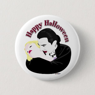 Dracula, Happy Halloween Pinback Button