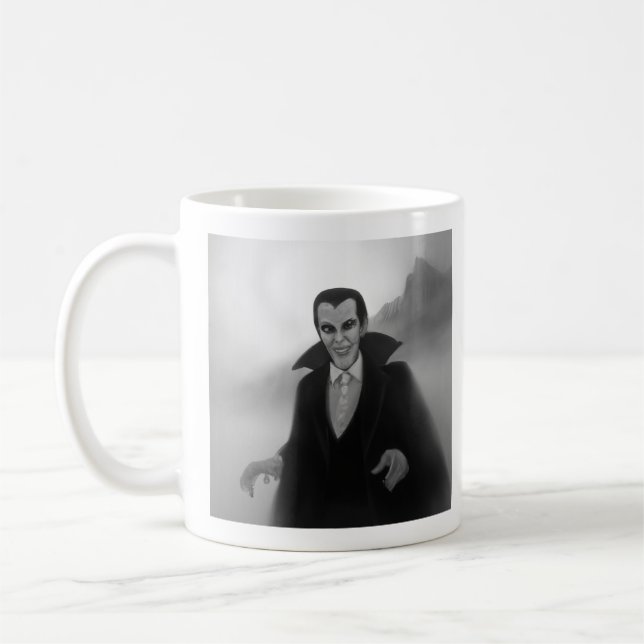 dracula - "i want to drink your coffee" mug (Left)