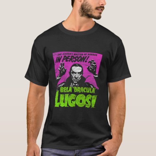 Dracula Lugosi Master of Horror Movie Vampire Esse T_Shirt