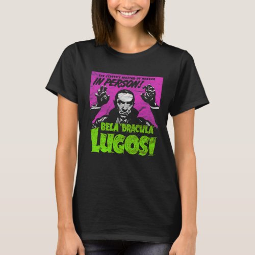 Dracula Lugosi Master of Horror Movie Vampire  T_Shirt