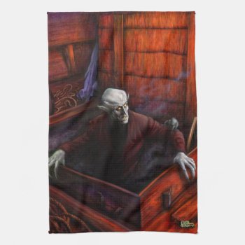 Dracula Nosferatu Vampire Kitchen Towel by themonsterstore at Zazzle