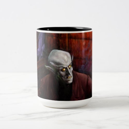Dracula Nosferatu Vampire Two_Tone Coffee Mug