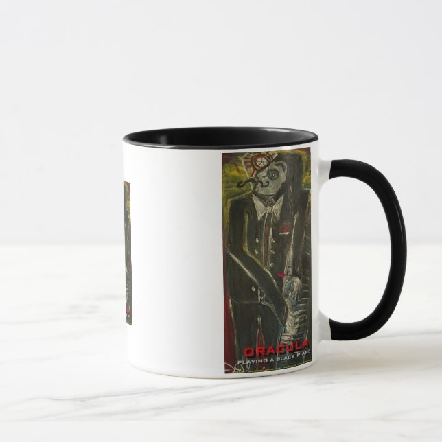 Dracula Playing a Black Piano Mug (Right)