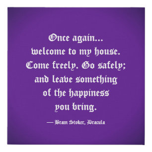 Dracula Quote Canvas Art