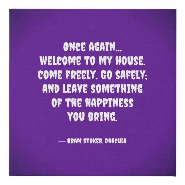 Dracula Quote Canvas Art (Front)