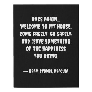 Dracula Quote Welcome Canvas Art