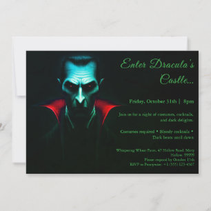 Dracula’s Night   Halloween Costume Party  Invitation