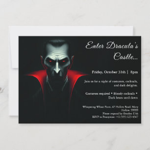 Dracula’s Night Halloween Costume Party Invitation