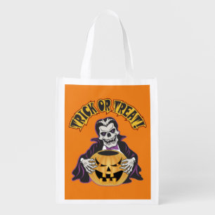 Dracula Skull Grocery Bag