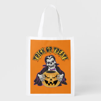 Dracula Skull Grocery Bag