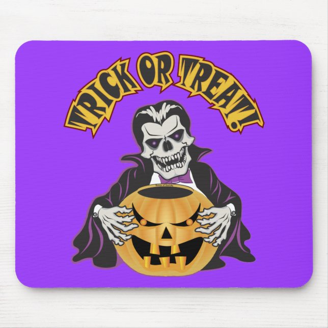 Dracula Skull Mouse Pad (Front)