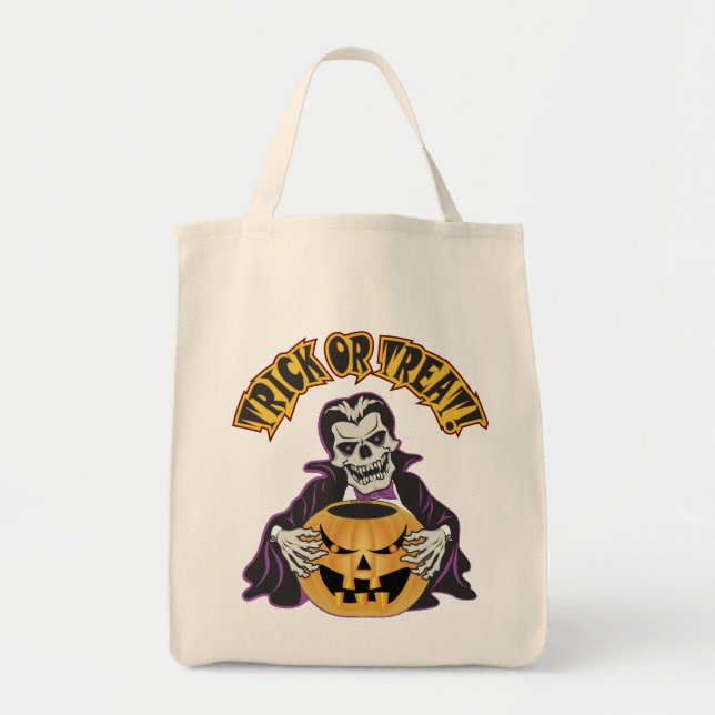 Dracula Skull Tote Bag (Front)