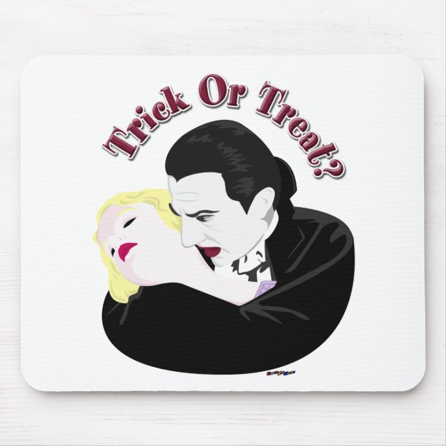 Dracula, Trick Or Treat? Mouse Pad (Front)