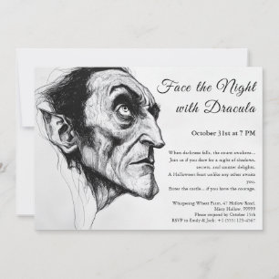 Dracula Vampire Halloween Party Invitation