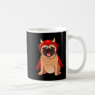 Dracula Vampire Pug Cute Dog Halloween Costume Pug Coffee Mug