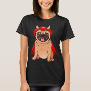 Dracula Vampire Pug Cute Dog Halloween Costume Pug T-Shirt
