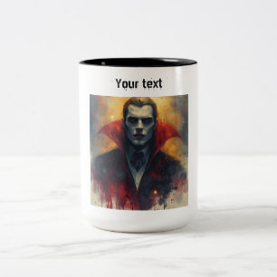 Dracula Vampire Two-Tone Coffee Mug. Mug