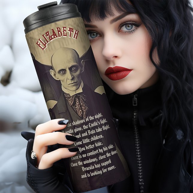 Dracula Vintage Gothic Halloween Vampire Thermal Tumbler (Creator Uploaded)