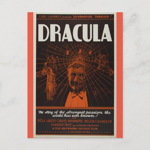 Dracula  _ Vintage movie Postcard