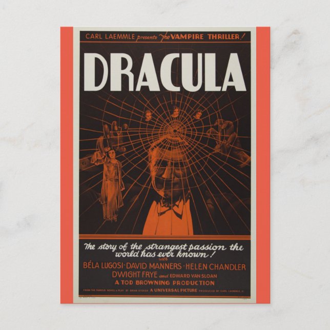 Dracula  - Vintage movie Postcard (Front)