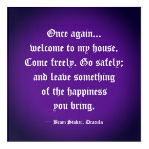 Dracula Welcome Quote Acrylic Print
