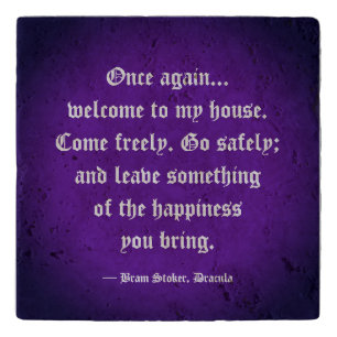 Dracula Welcome Quote Trivet