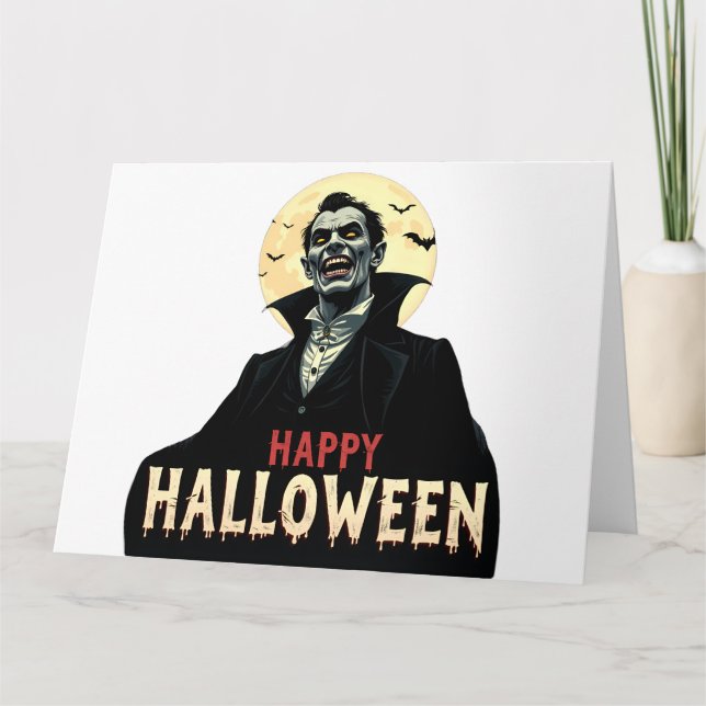 Dracula Wishes You a Spooky Night Card (Front)